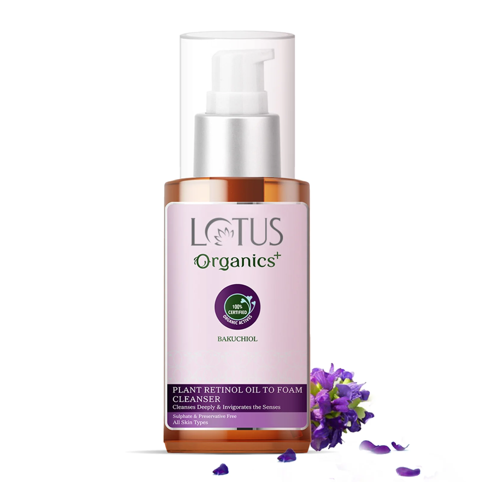 Bakuchiol Plant Retinol Oil to Foam Cleanser