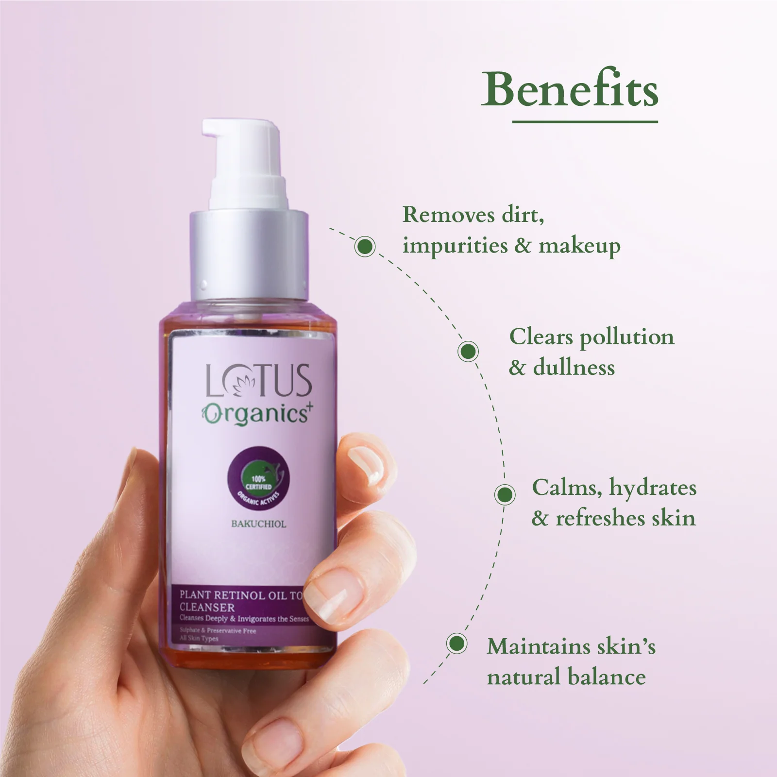 Bakuchiol Plant Retinol Oil to Foam Cleanser - Image 4