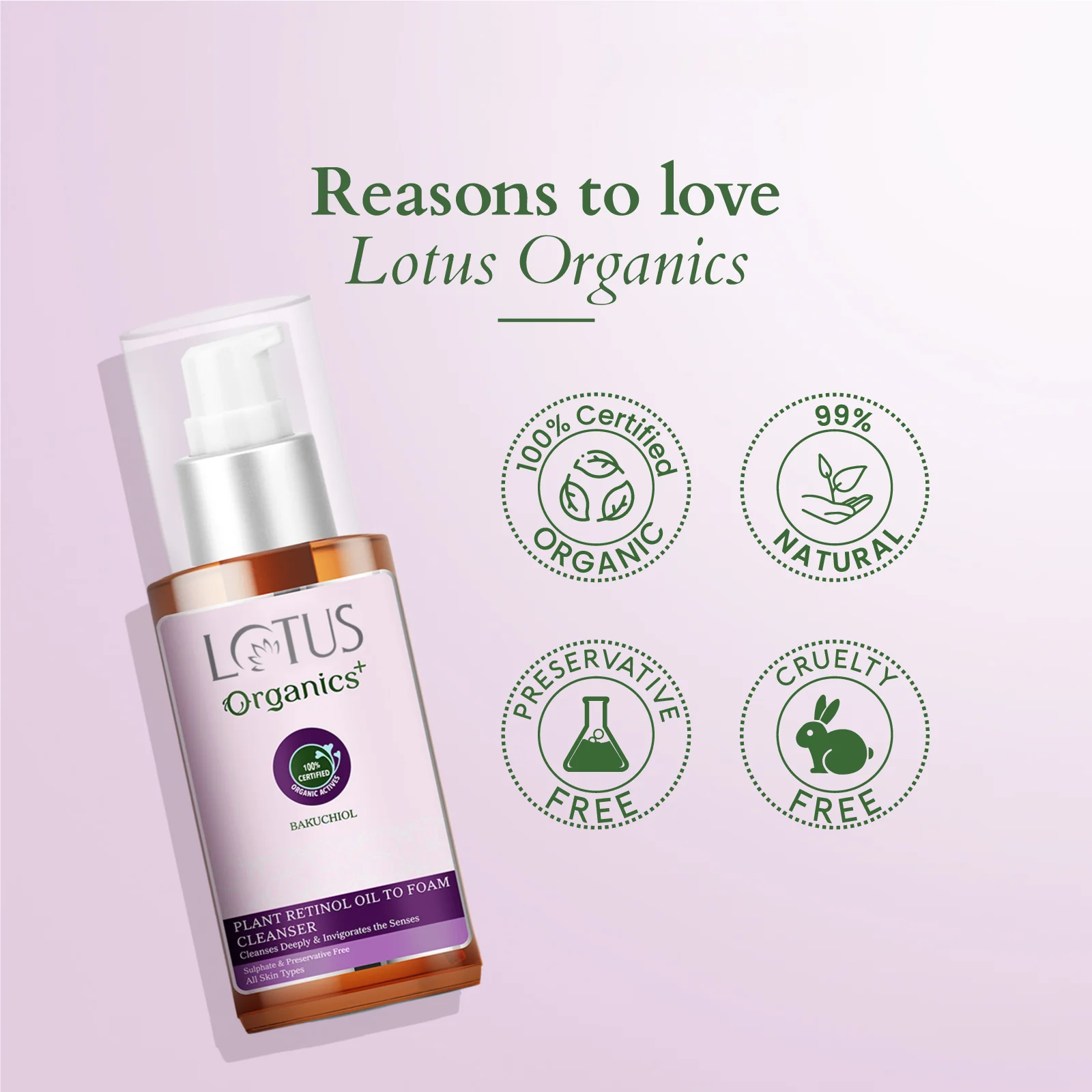 Bakuchiol Plant Retinol Oil to Foam Cleanser - Image 7