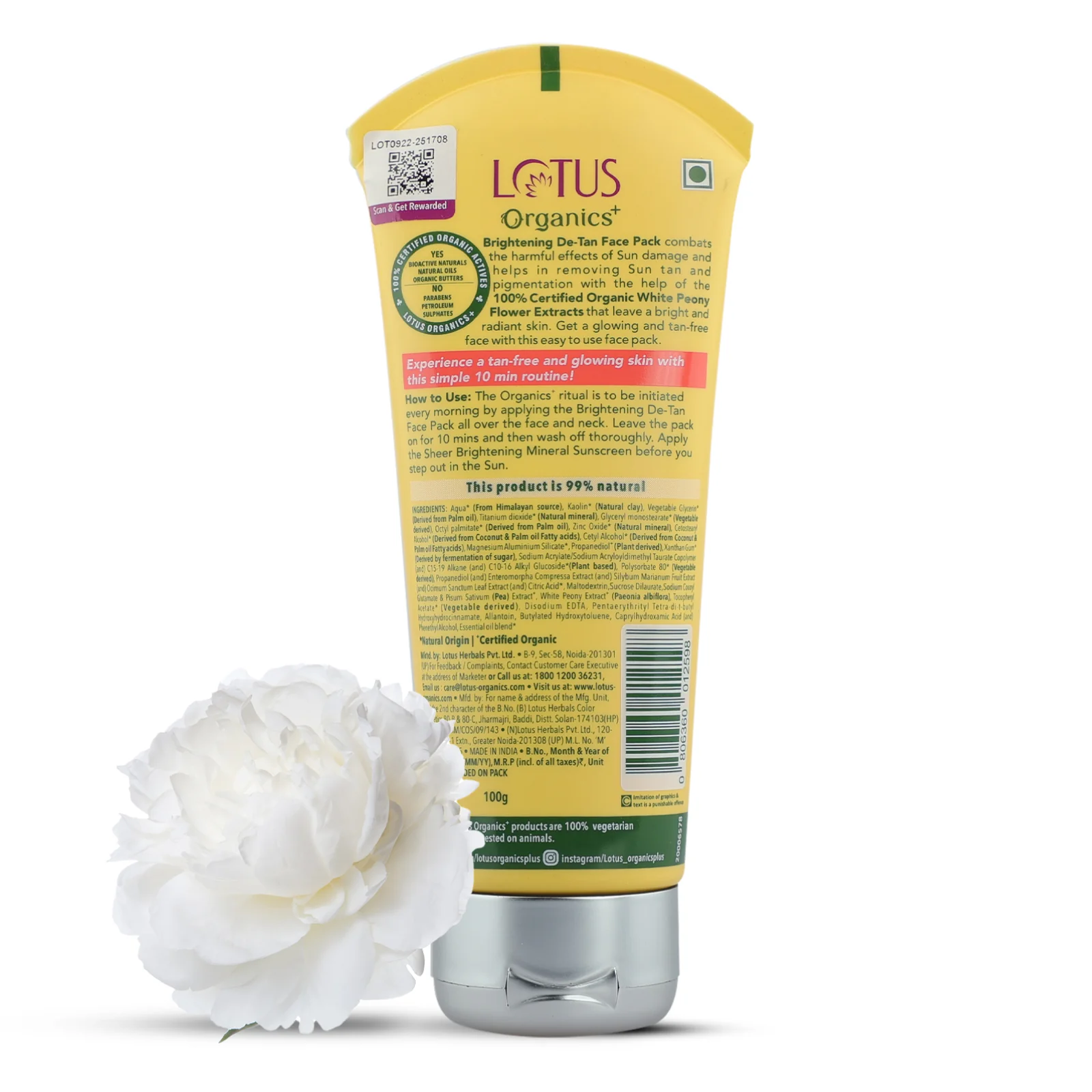 Organics+ Brightening De-Tan Face Pack - Image 3