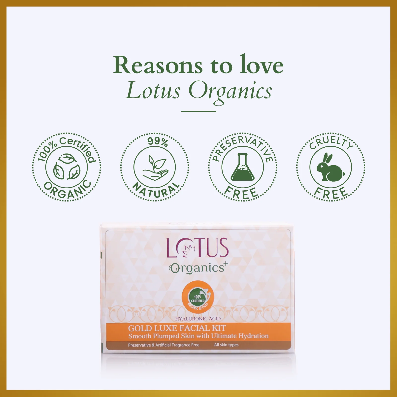 Organics+ Gold Luxe Facial Kit - Image 5