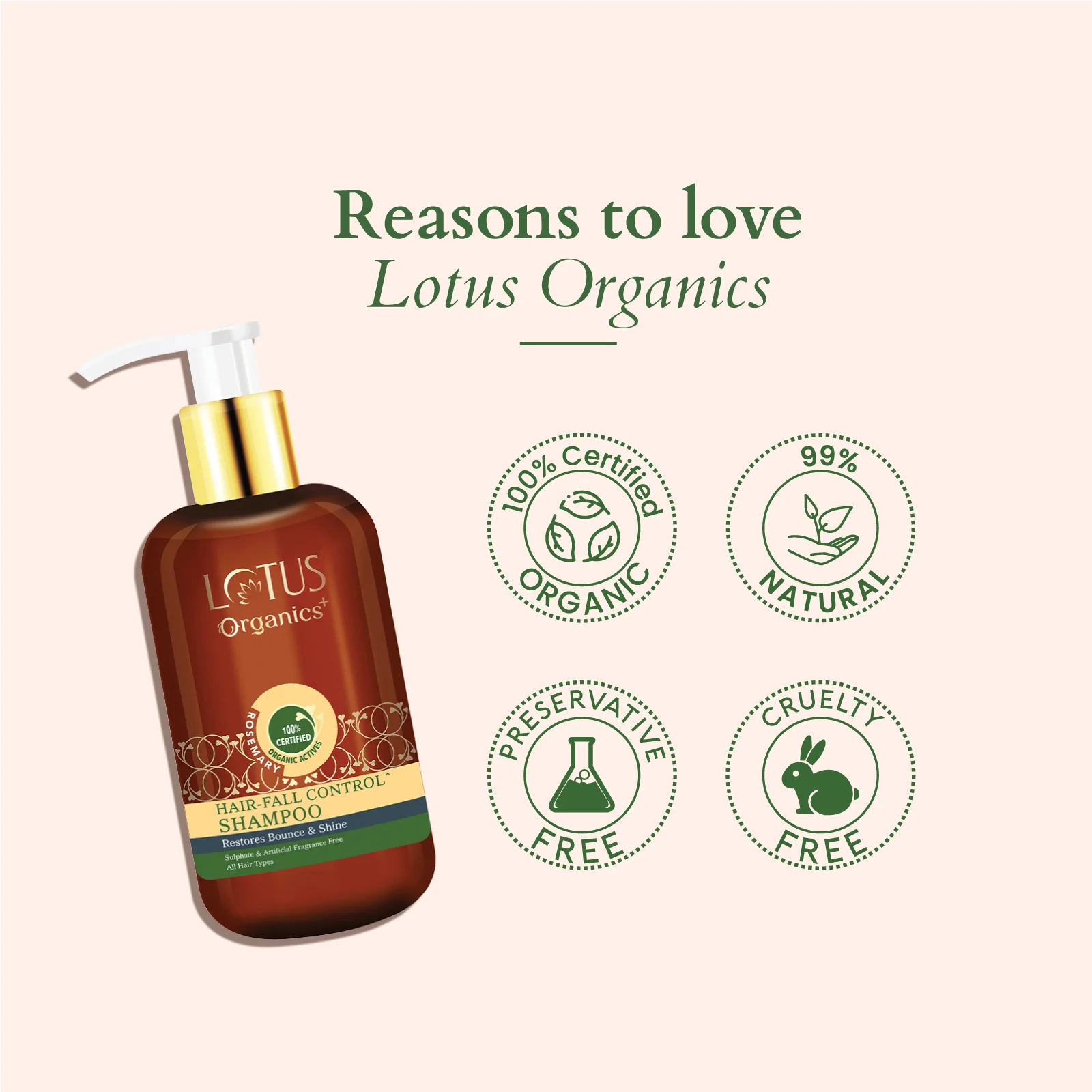 Organics+ Hair Fall Control Shampoo - Image 6