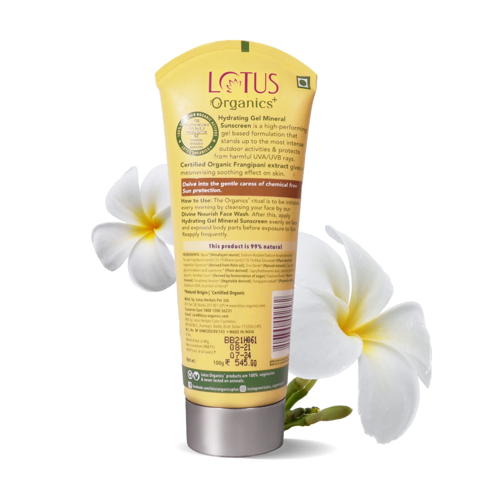 Organics+ Hydrating Gel Mineral Sunscreen SPF 30 PA+++ - Image 7