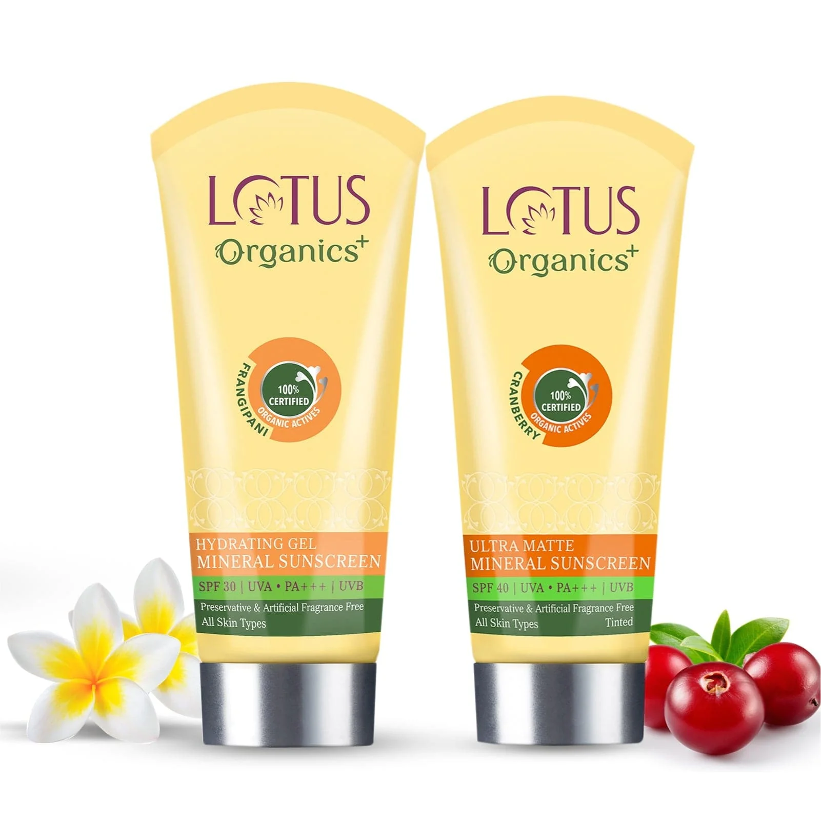 Organics+ Mineral Sunscreen: SPF 40 + SPF 30