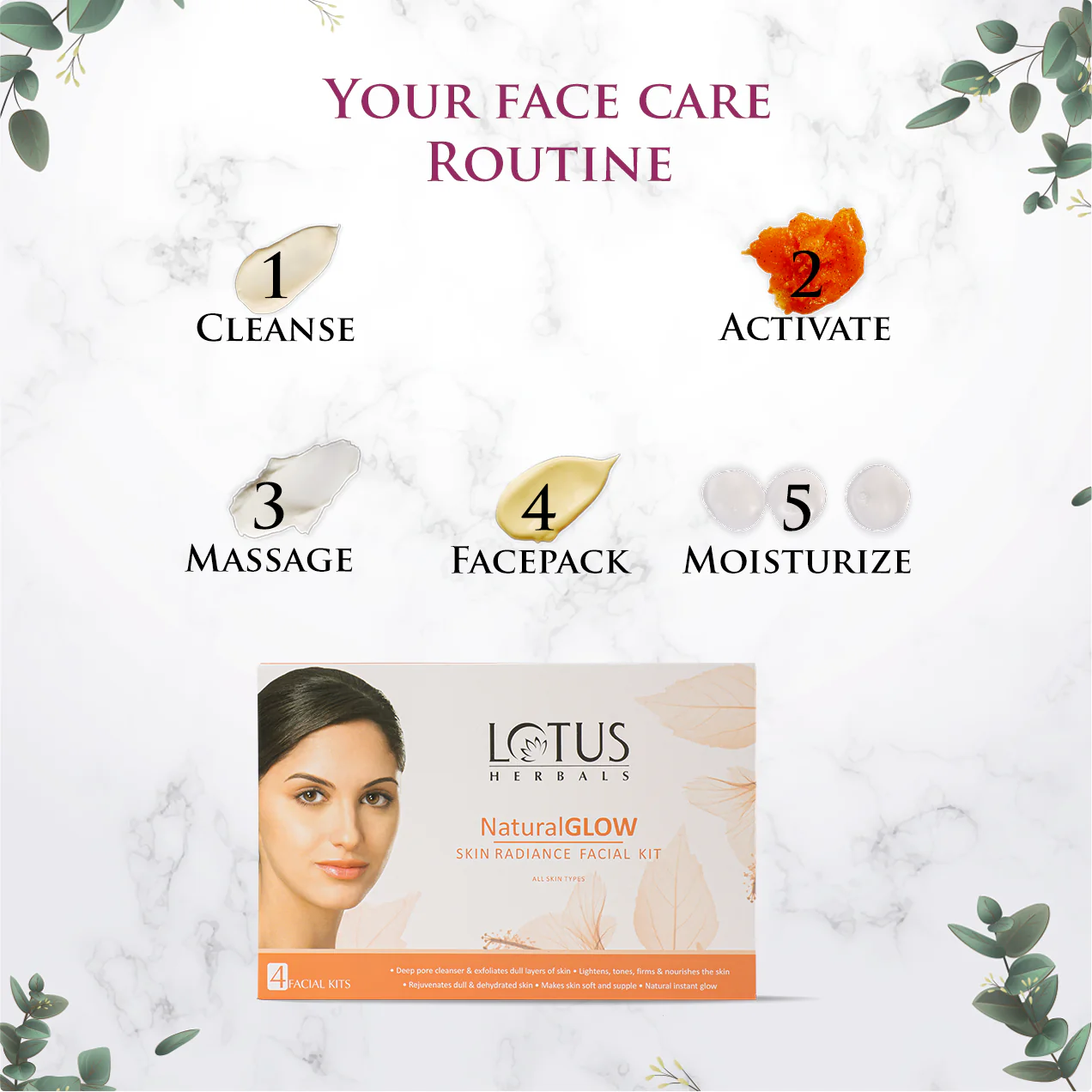 Natural Glow Skin Radiance Salon Grade Single Facial Kit - Image 3