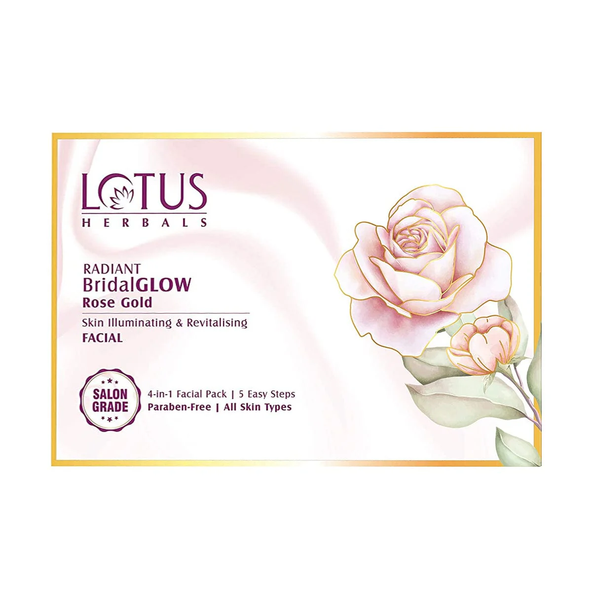 Radiant BridalGLOW ROSE GOLD Skin Illuminating & Revitalising Facial 4IN1 Kit - Image 6