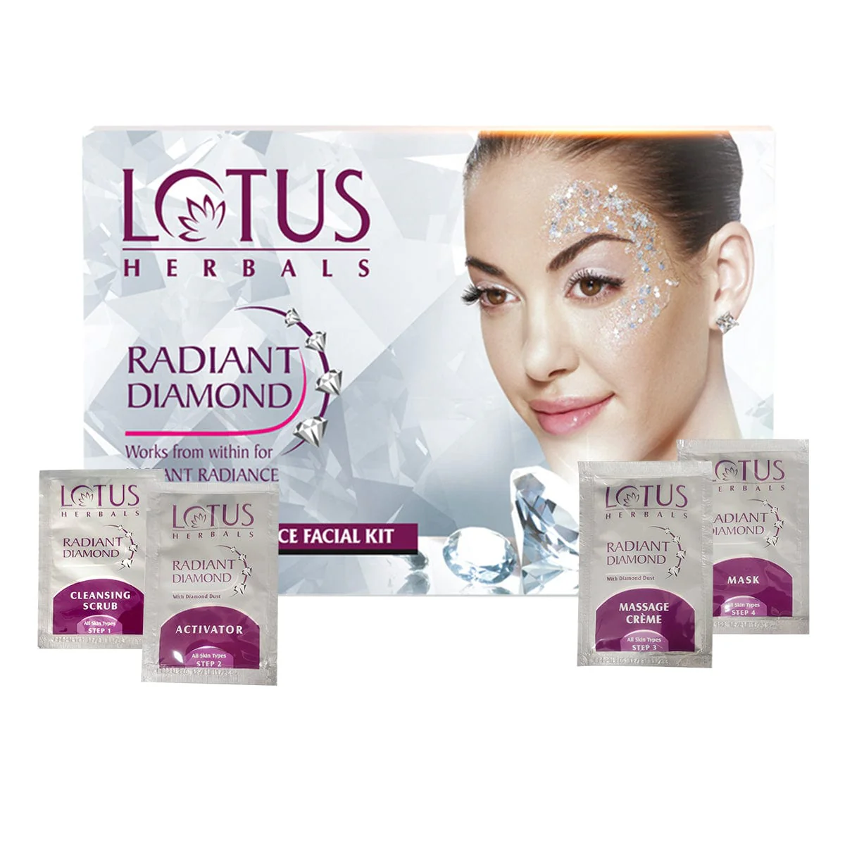 Radiant Diamond Cellular Radiance Salon Grade Single FACIAL KIT