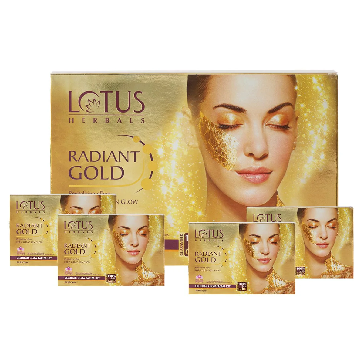 Radiant Gold Cellular Glow Salon Grade 4 Facial Kit - Image 6