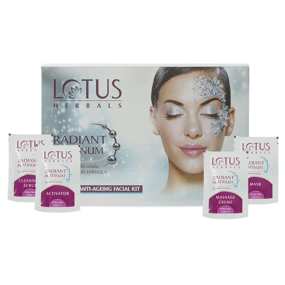 Radiant Platinum Cellular Anti-Ageing Salon Grade Single Facial Kit - Image 7