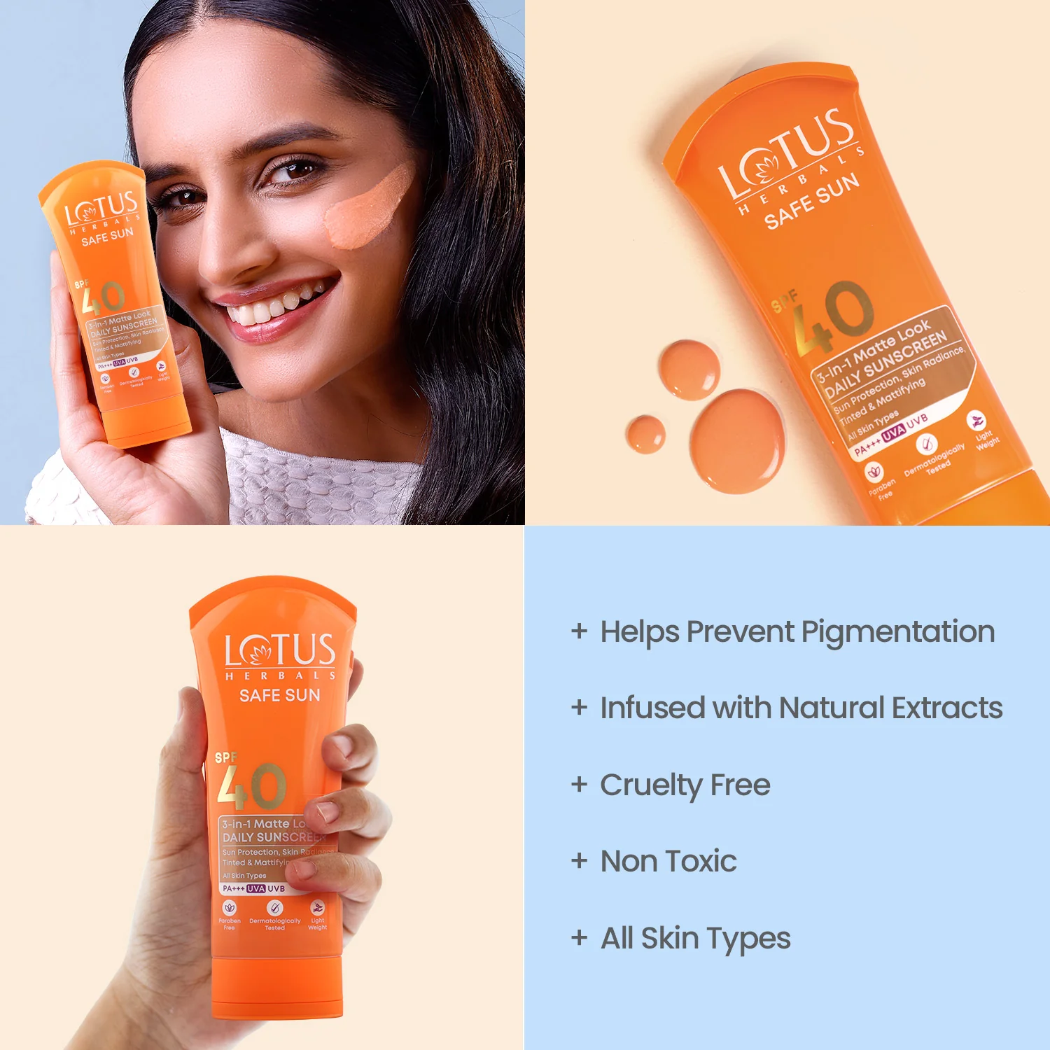 Safe Sun 3 In 1 Matte-Look Daily Sunscreen SPF 40 PA+++ - Image 15