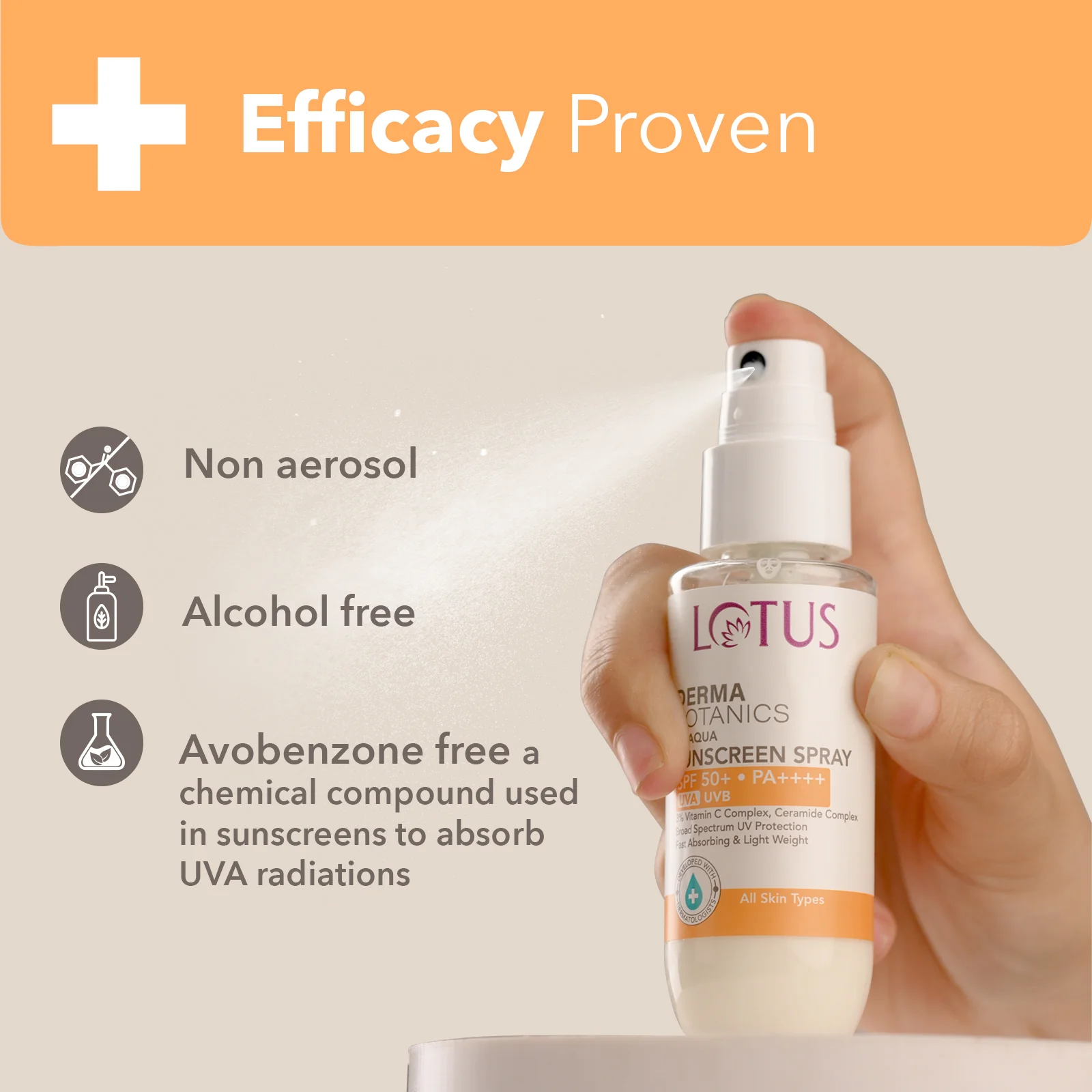 DermaBotanics UV aqua sunscreen spray SPF 50+ - Image 3