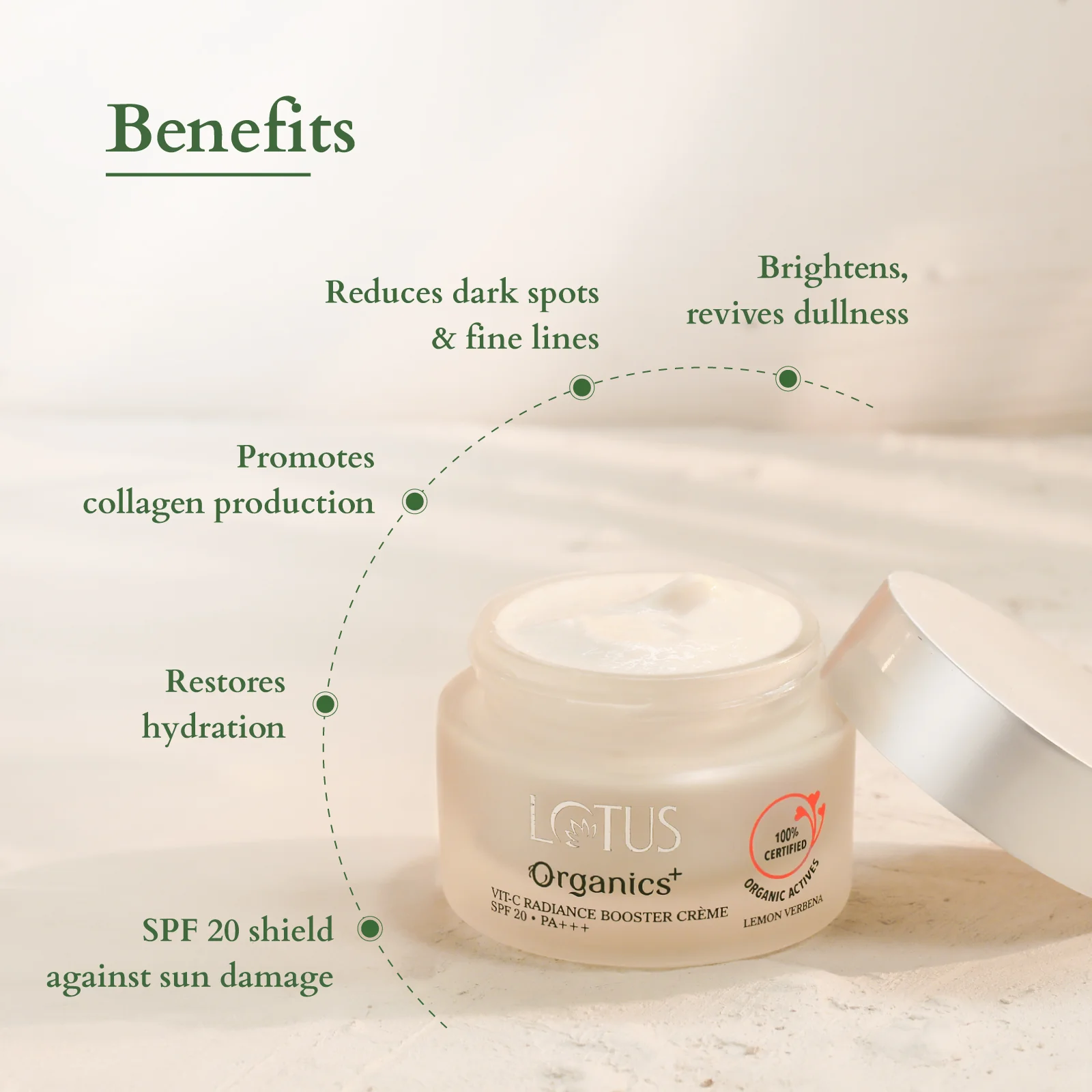 Organics+ Vitamin-C Radiance Booster cream - Image 4
