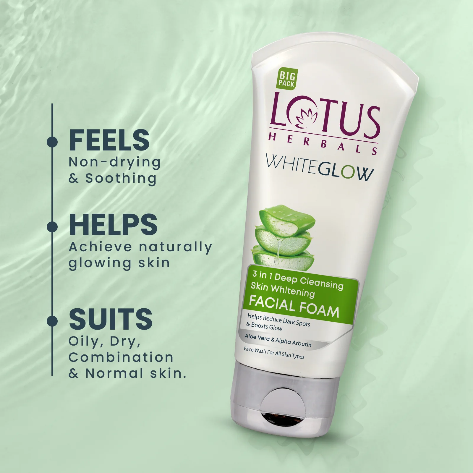 WhiteGlow 3 In 1 Deep Cleansing Skin Brightening Facial Foam Big Pack - Image 6