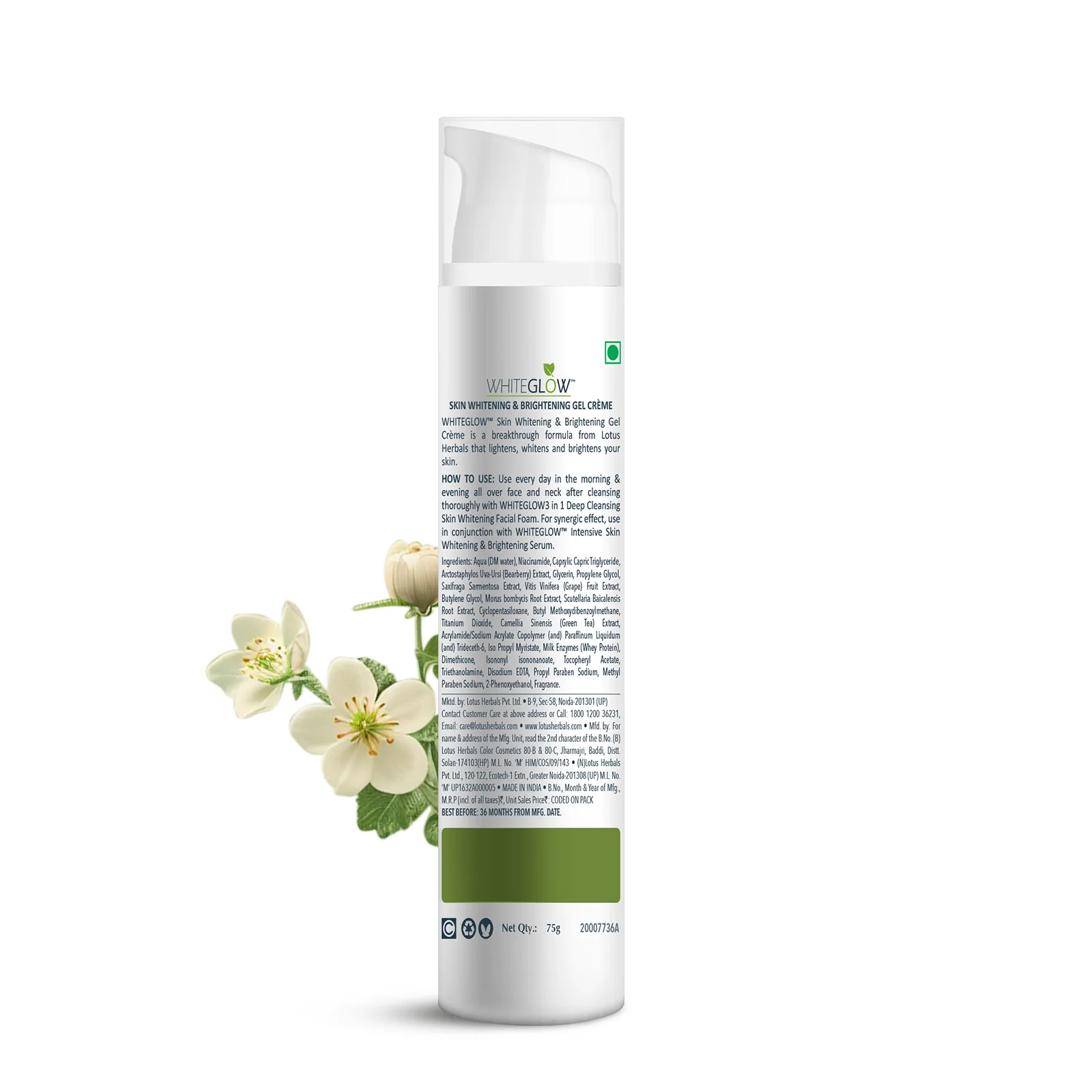 WhiteGlow Skin brightening Gel Creme SPF 25 PA+++ | 75g - Image 3