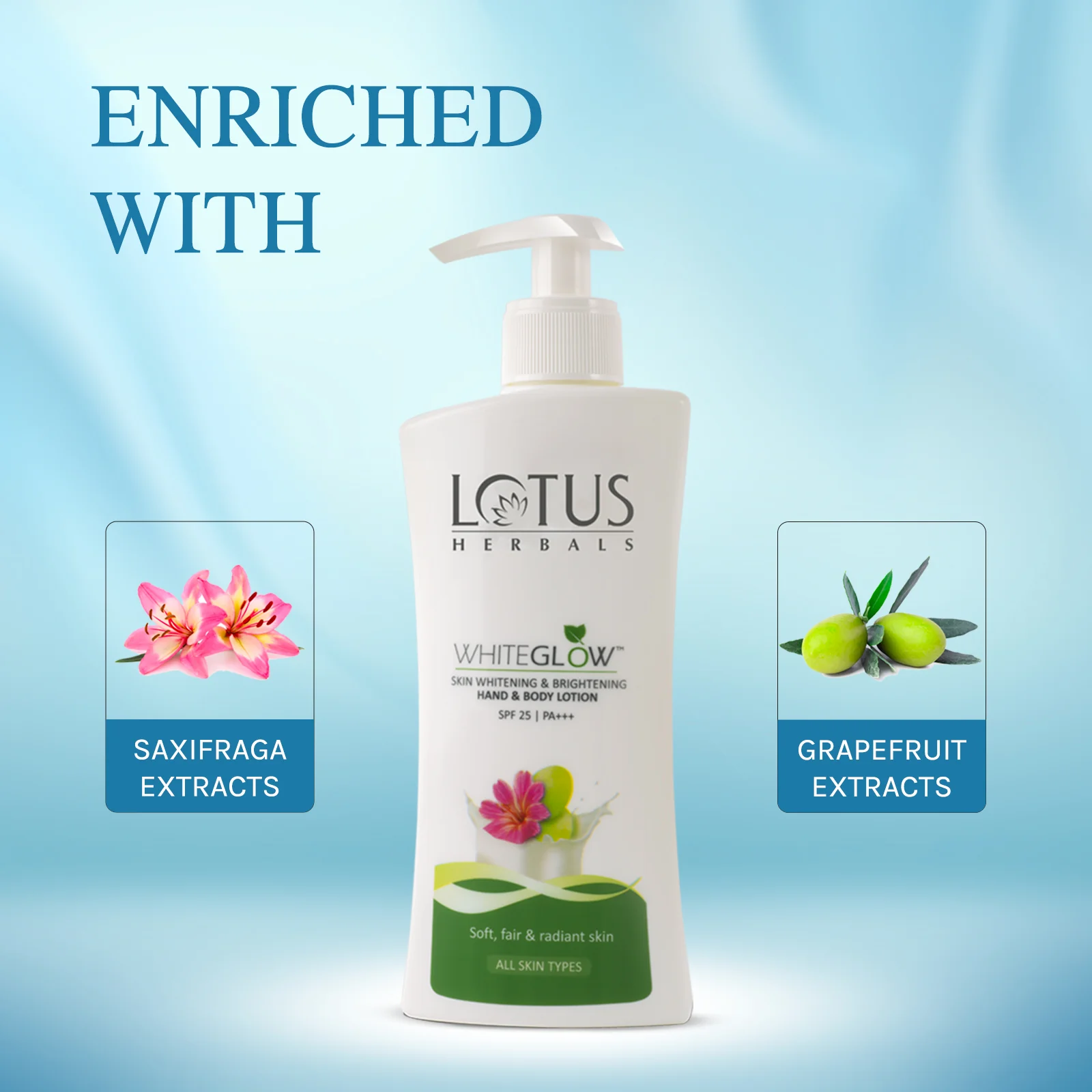 WhiteGlow Skin Brightening Hand & Body lotion SPF 25 PA+++ - Image 4