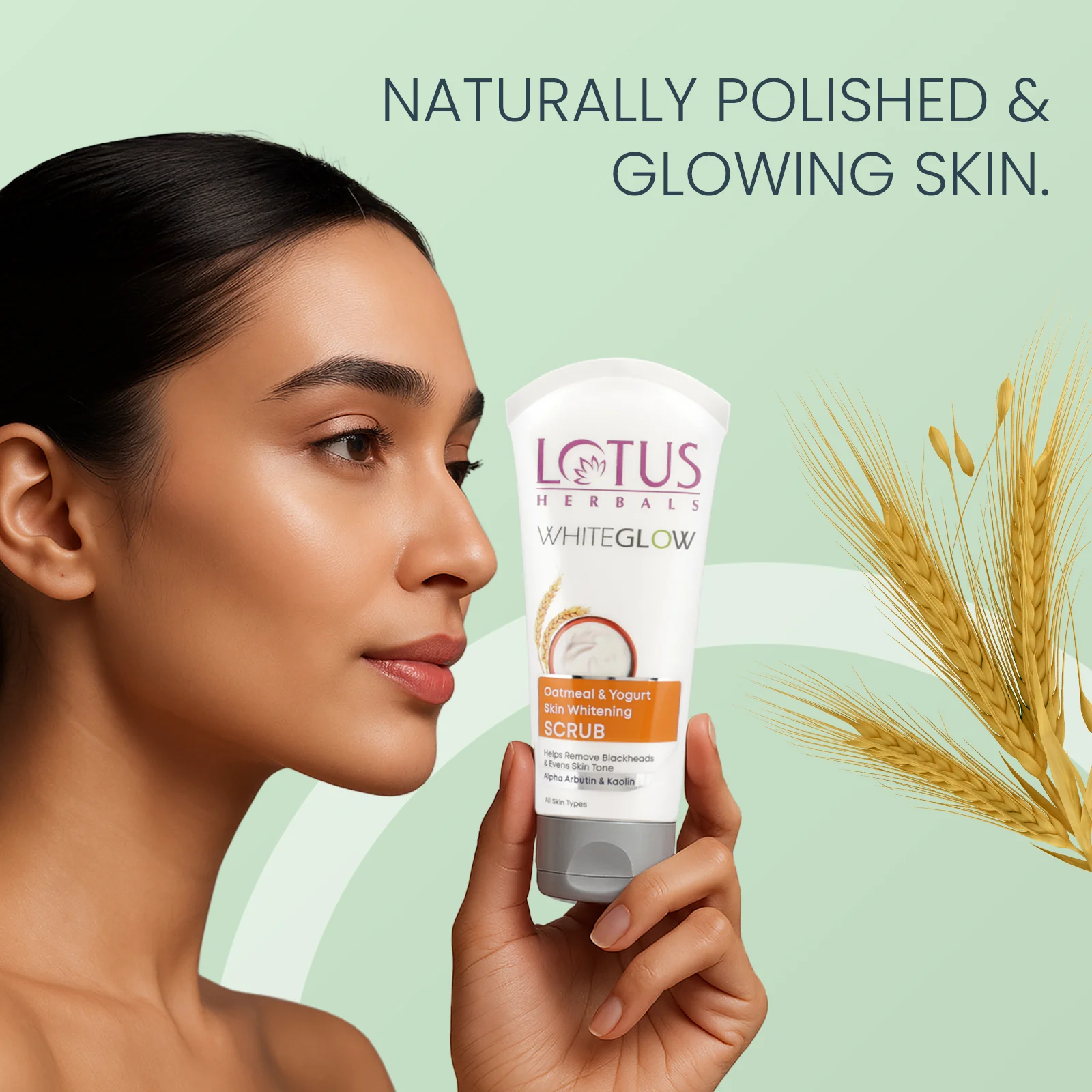 WhiteGlow Skin Brightening Oatmeal & Yogurt Scrub - Image 4